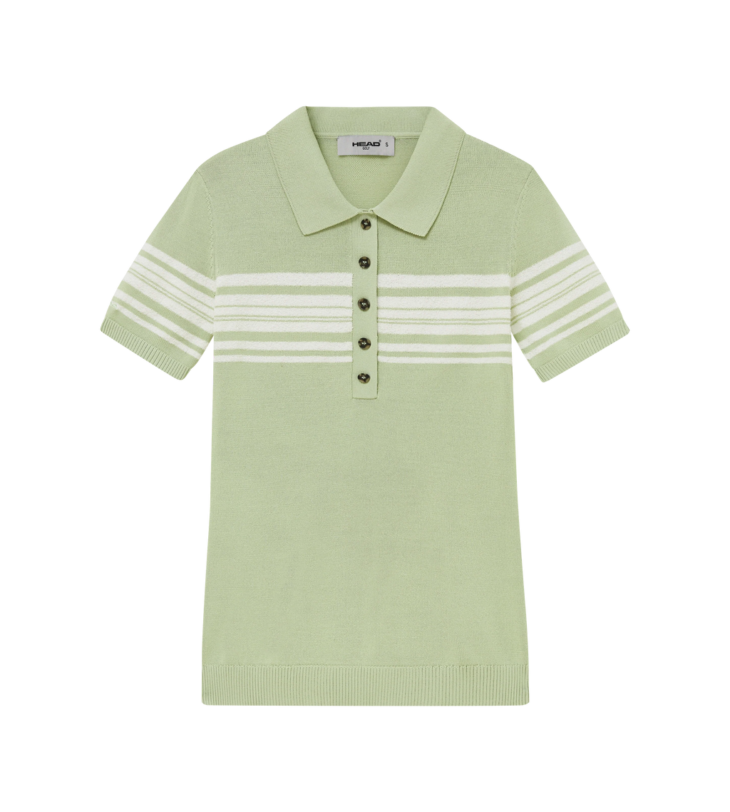 Stripe Knit Polo