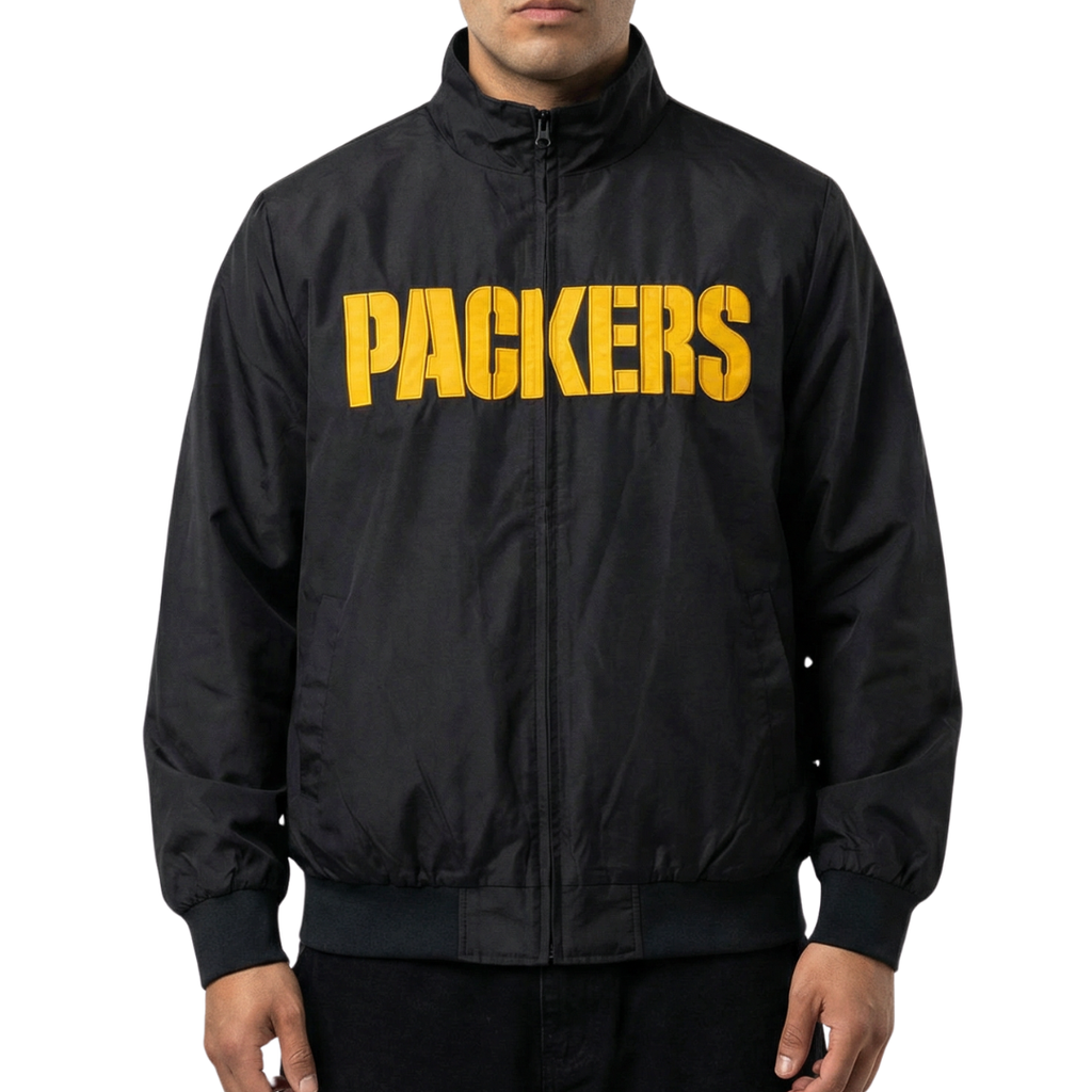 Green Bay Packers Zip Windbreaker with two Pockets