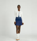 Pointelle Rib Long Sleeve Knit Polo