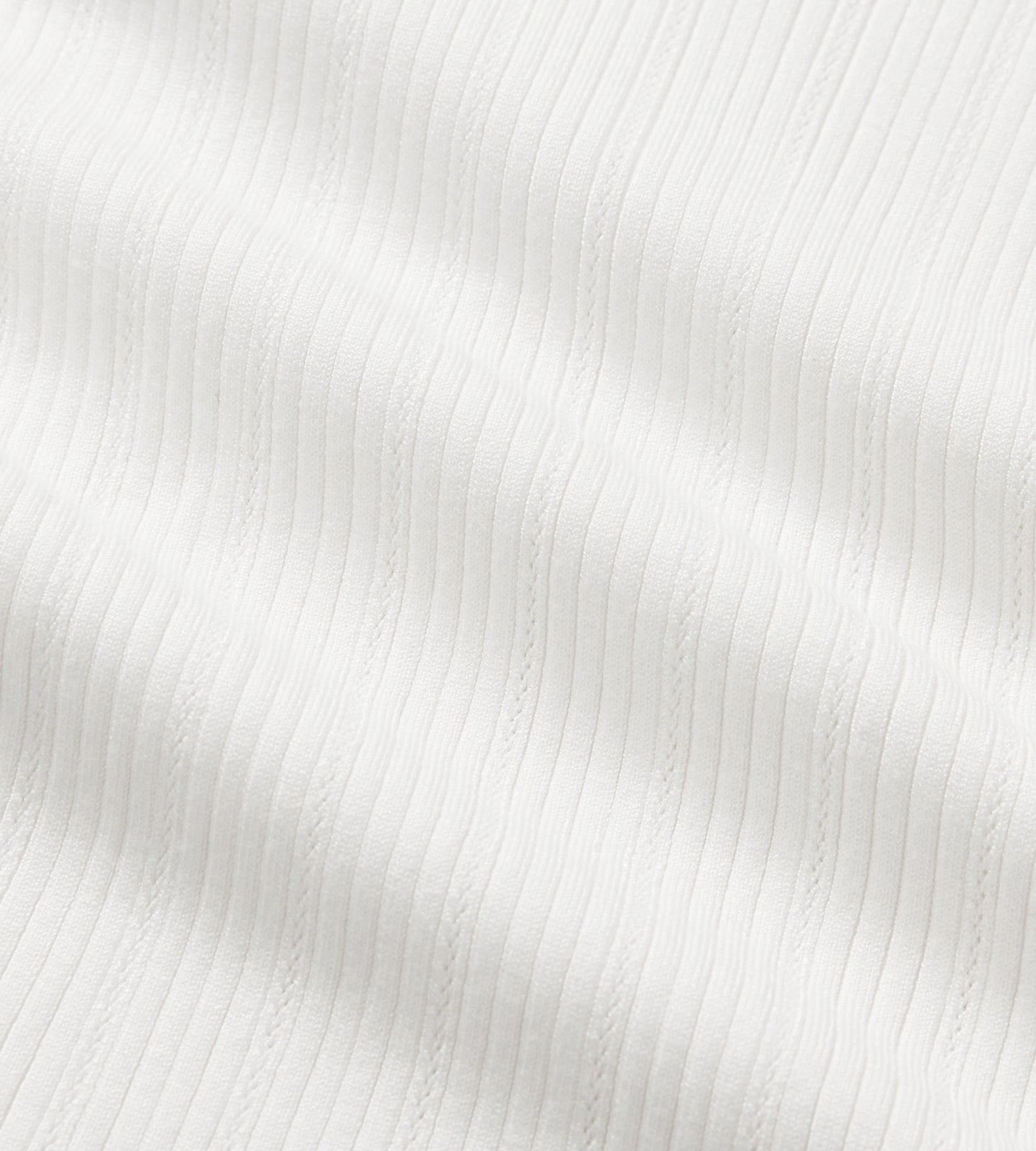 V Neck Pointelle Knit Polo